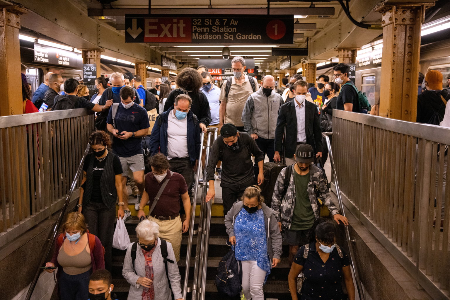 Halfway there NYC subways saw more than 50 of prepandemic ridership