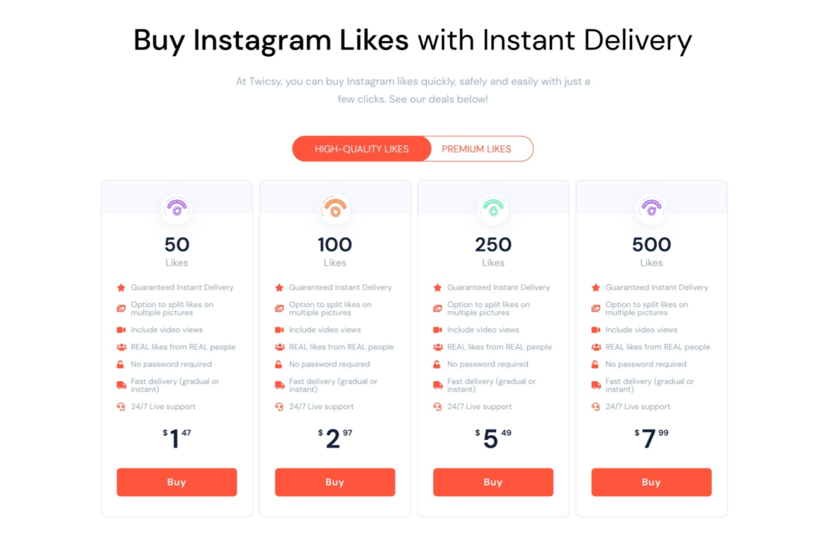 Instagram Likes Package