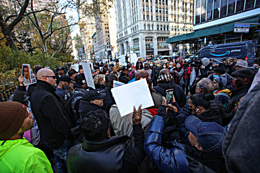 City Hall Protesters Urge NYC Prosecutors To Do More To Review Possible ...