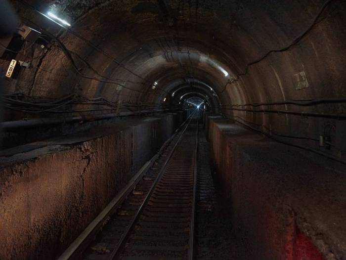 The old rail tunnel beneath the Hudson River