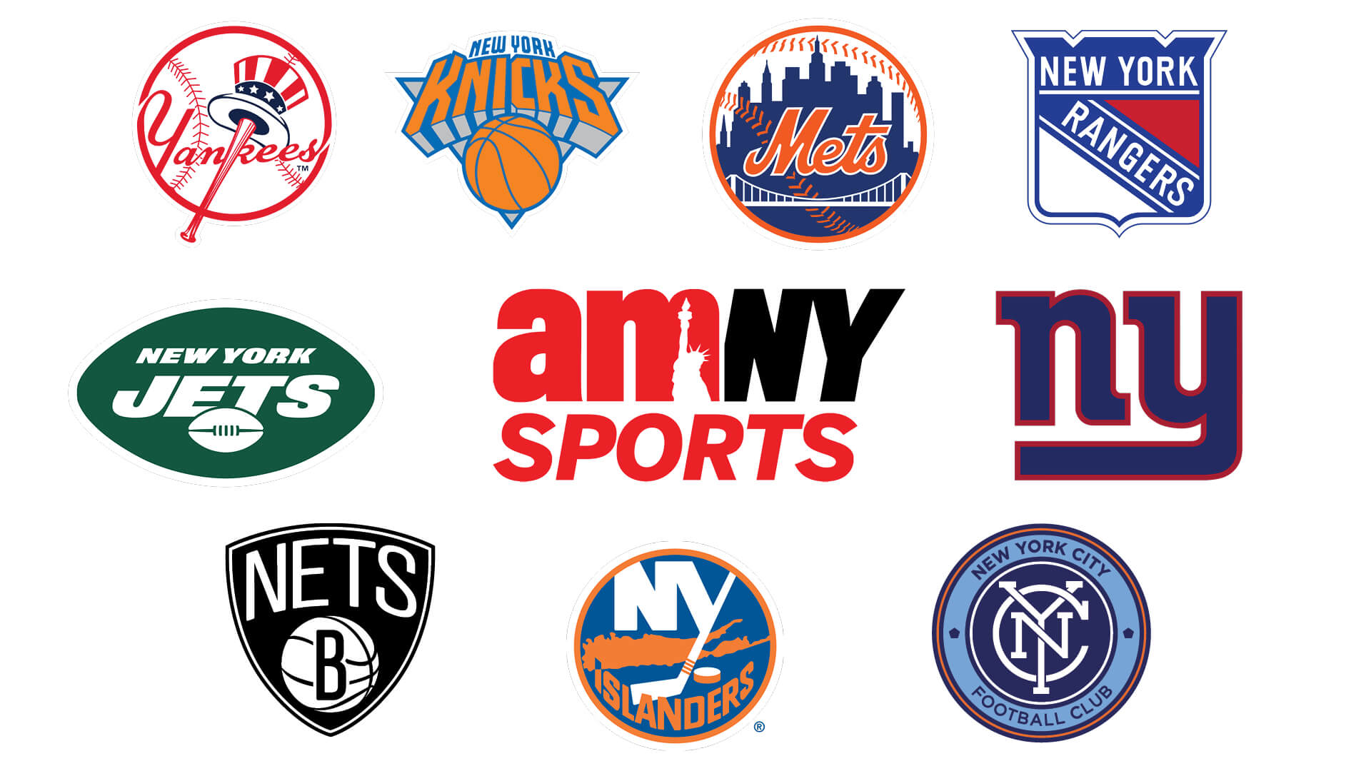 New York city sports teams Ny Mets, Knicks, Jets, Rangers, Giants