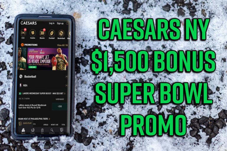 Caesars Sportsbook NY Super Bowl promo offers 100 bonus amNewYork