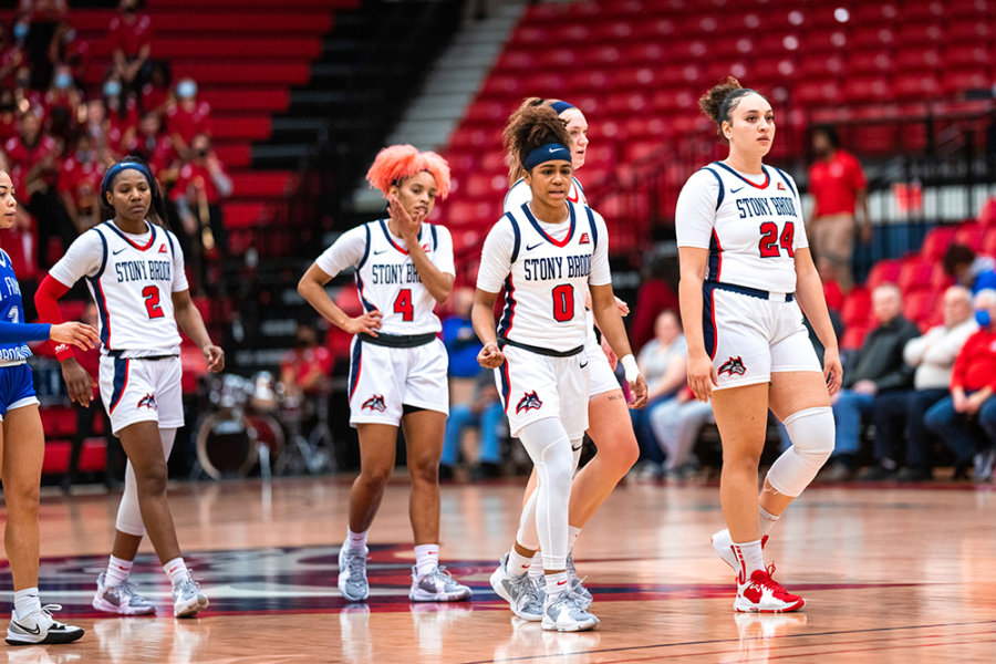 Stony Brook University basketball remaining focused following ban from