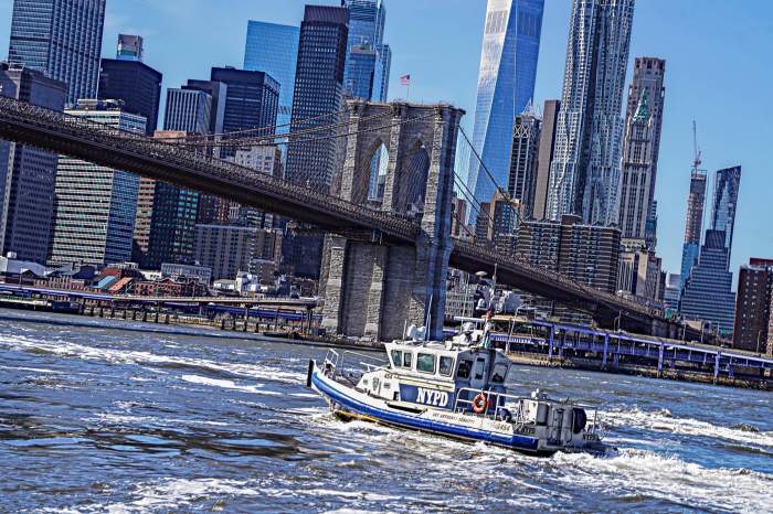 NYPD Harbor Unit on the East River.