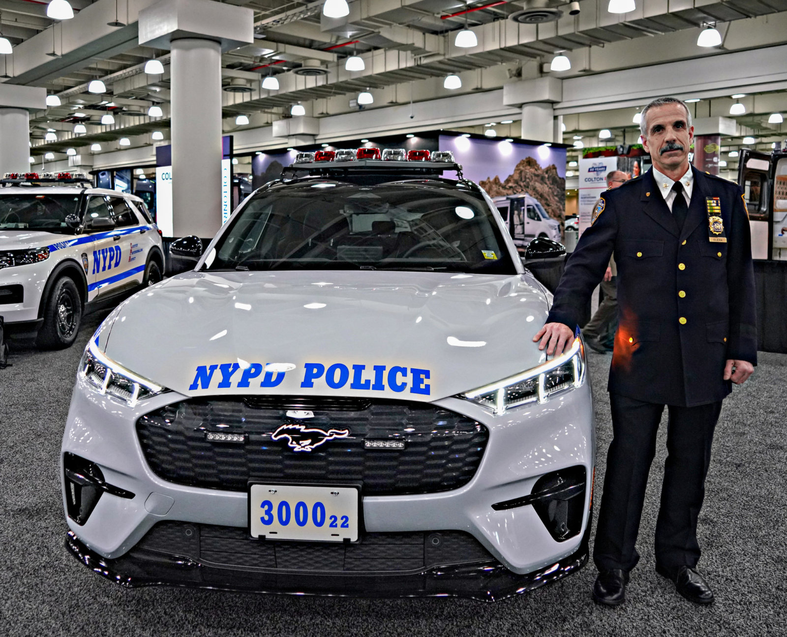 NYPD unveils fully electric cruiser at New York International Auto Show