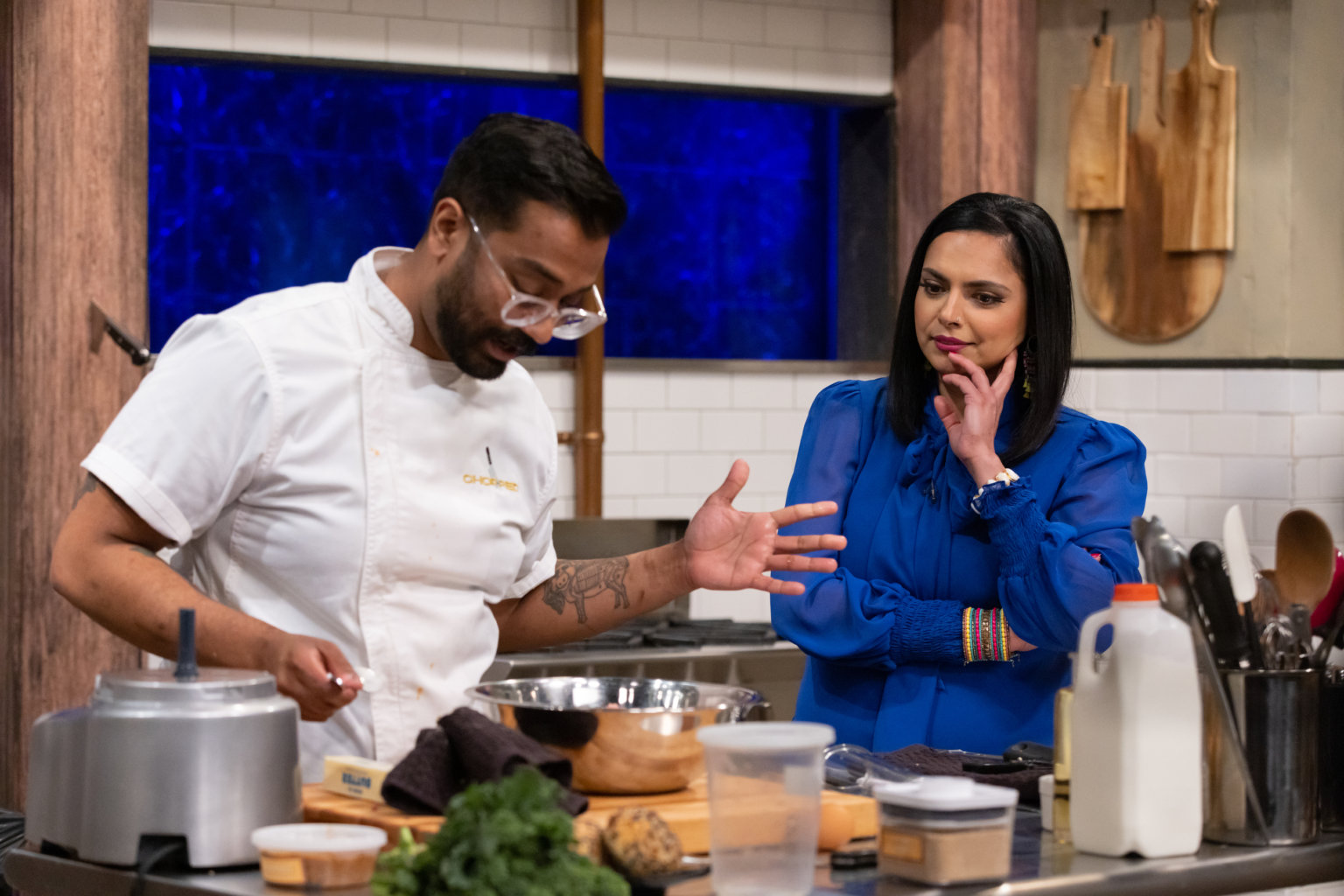 Maneet Chauhan Talks Ins And Outs Of New Food Network Show Chopped   Judge Maneet Chauhan And Competitor As Seen On Chopped 1536x1024 