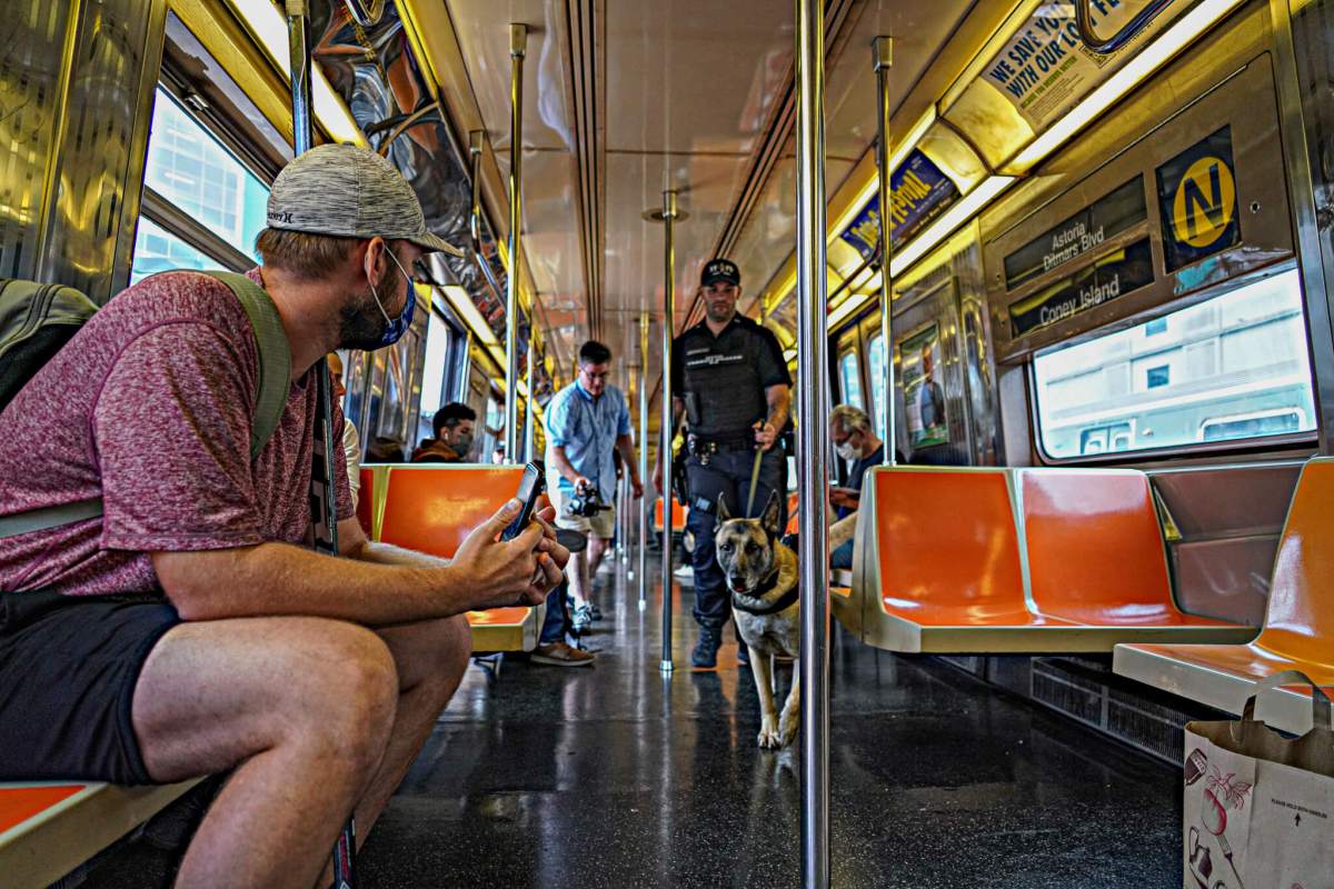 Police checking in Train