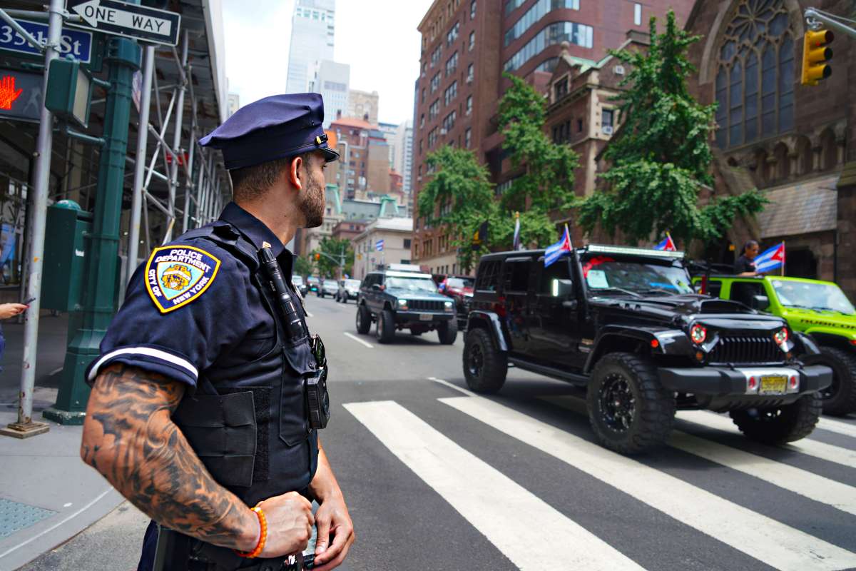 NYPD AT The Carnival Cubano Parade