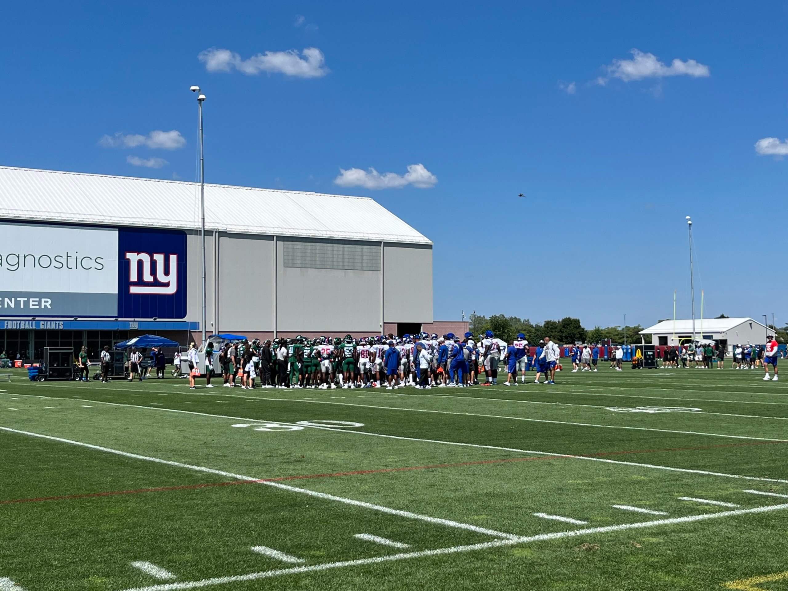 New York Giants hosting Jets for joint training camp practice