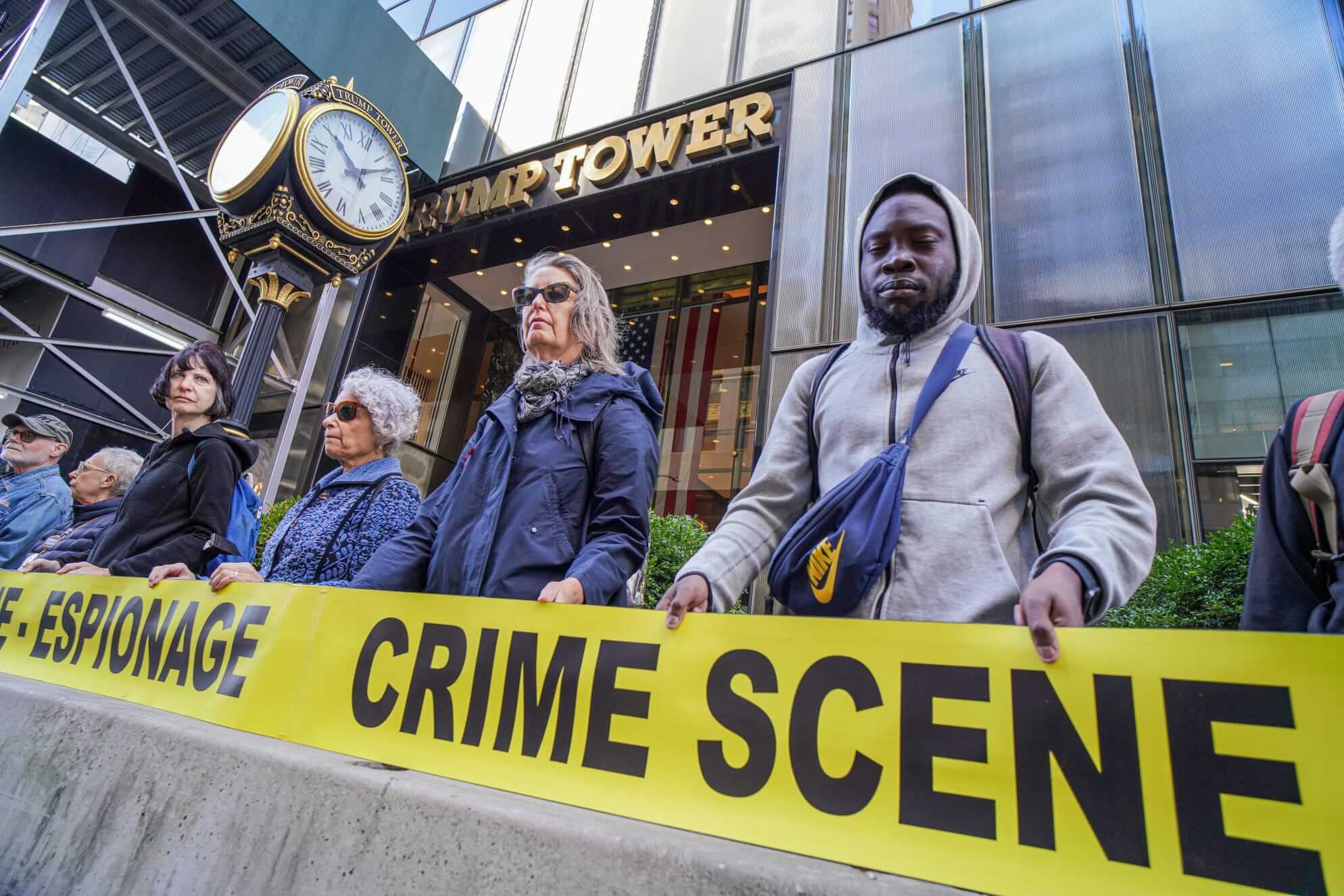 Protesters Turn Trump Tower into a Crime Scene