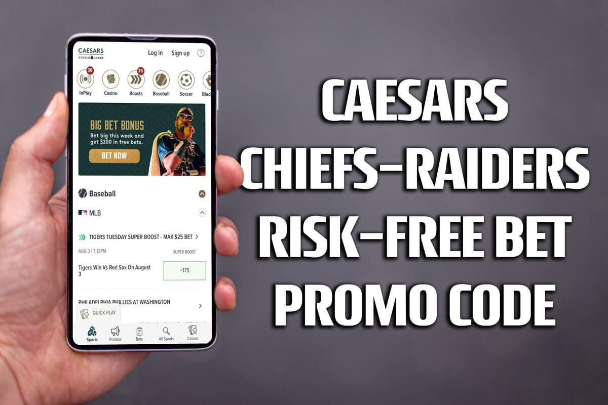 Caesars promo code ChiefsRaiders MNF riskfree bet amNewYork