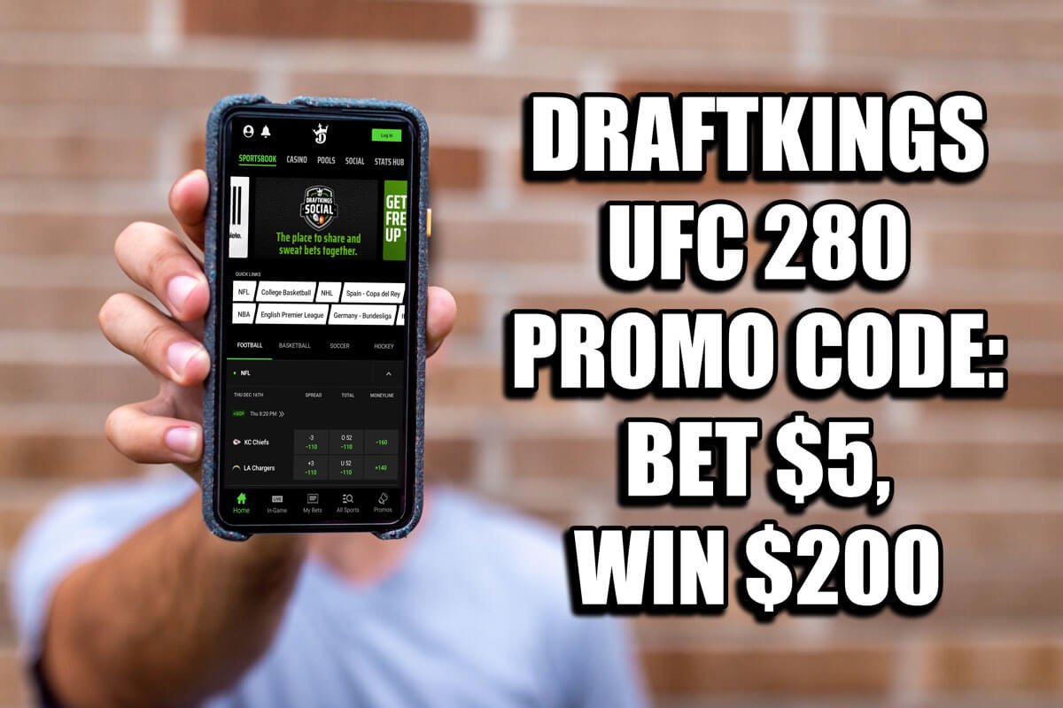 DraftKings UFC 280 promo code: bet $5, win $200 today