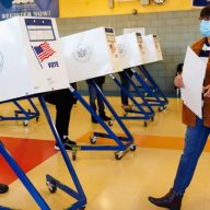 Voter casts ballot in 2024 election