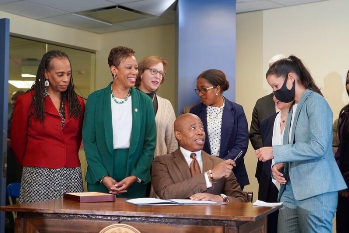 Mayor Eric Adams signs domestic violence survivor grant law