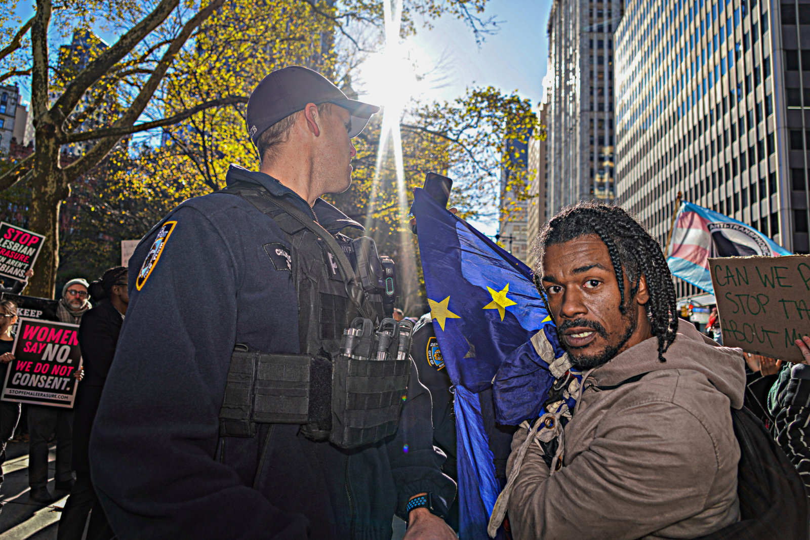 Trans Advocates And Far Right Protesters Battle Outside Of City Hall Leading To Numerous