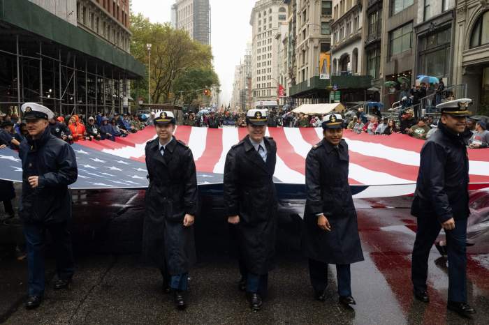 Members of the U.S. Armed Service march in the 103rd Veterans Day Parade in New York City