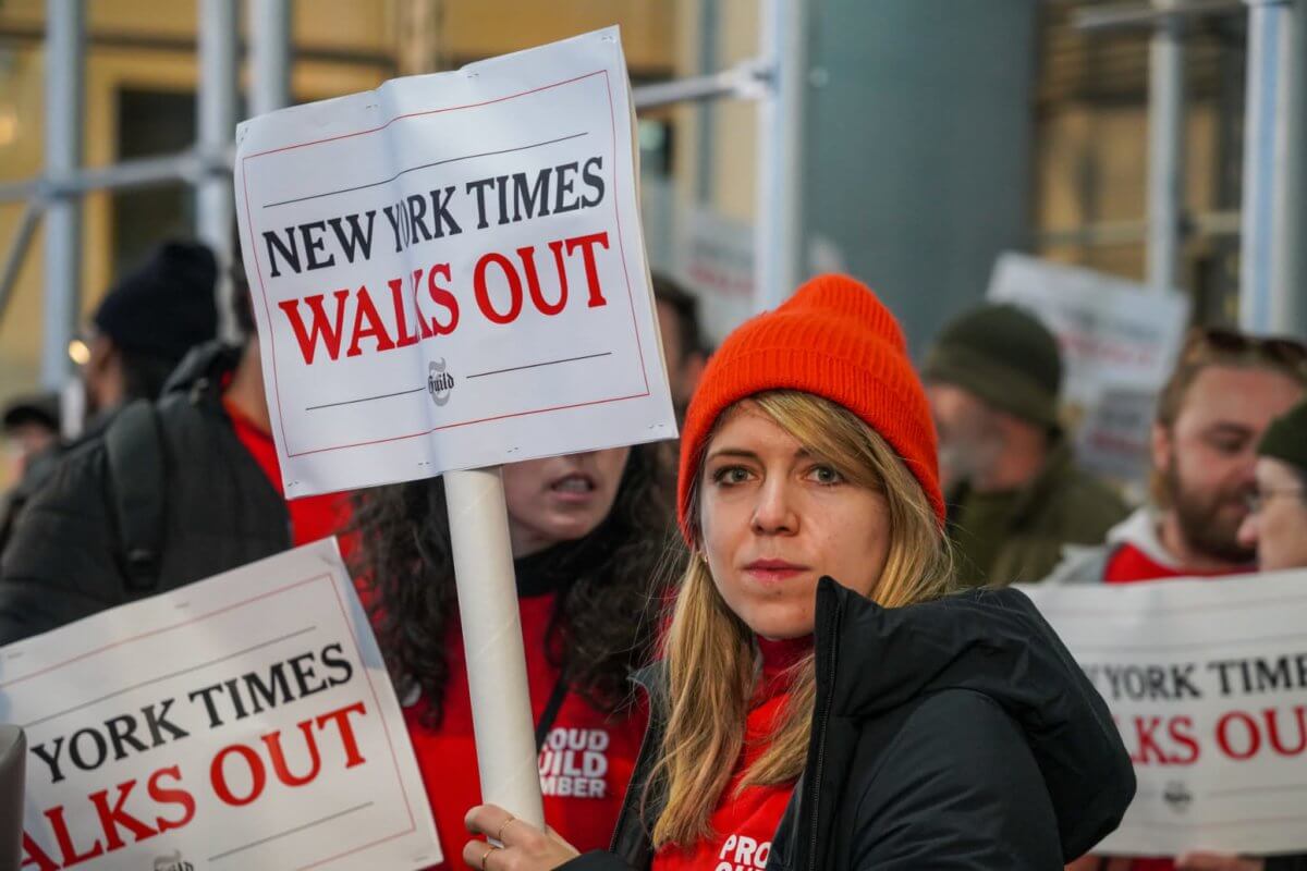 ‘Time To Pay Me, Gray Lady’: New York Times Employees Strike For The ...