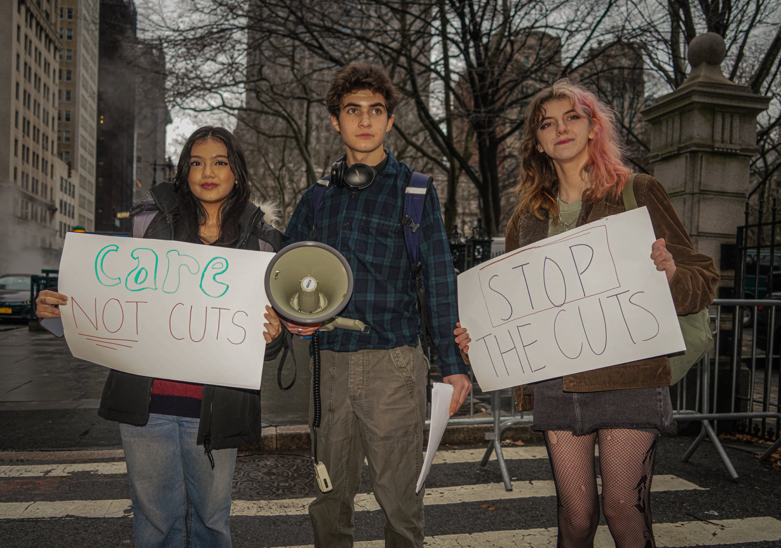 Students walkout in protest of DOE budget cuts in Lower Manhattan