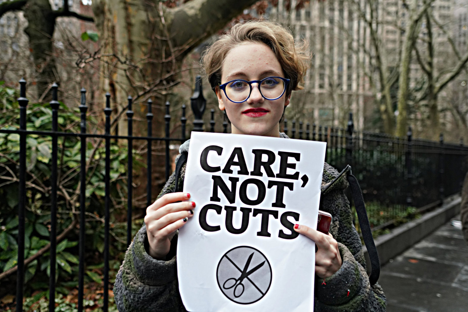 Students walkout in protest of DOE budget cuts in Lower Manhattan