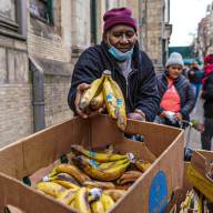 Those facing food insecurity received groceries from the West Side Campaign Against Hunger on Feb. 23 as COVID-era benefits hang in the balance.