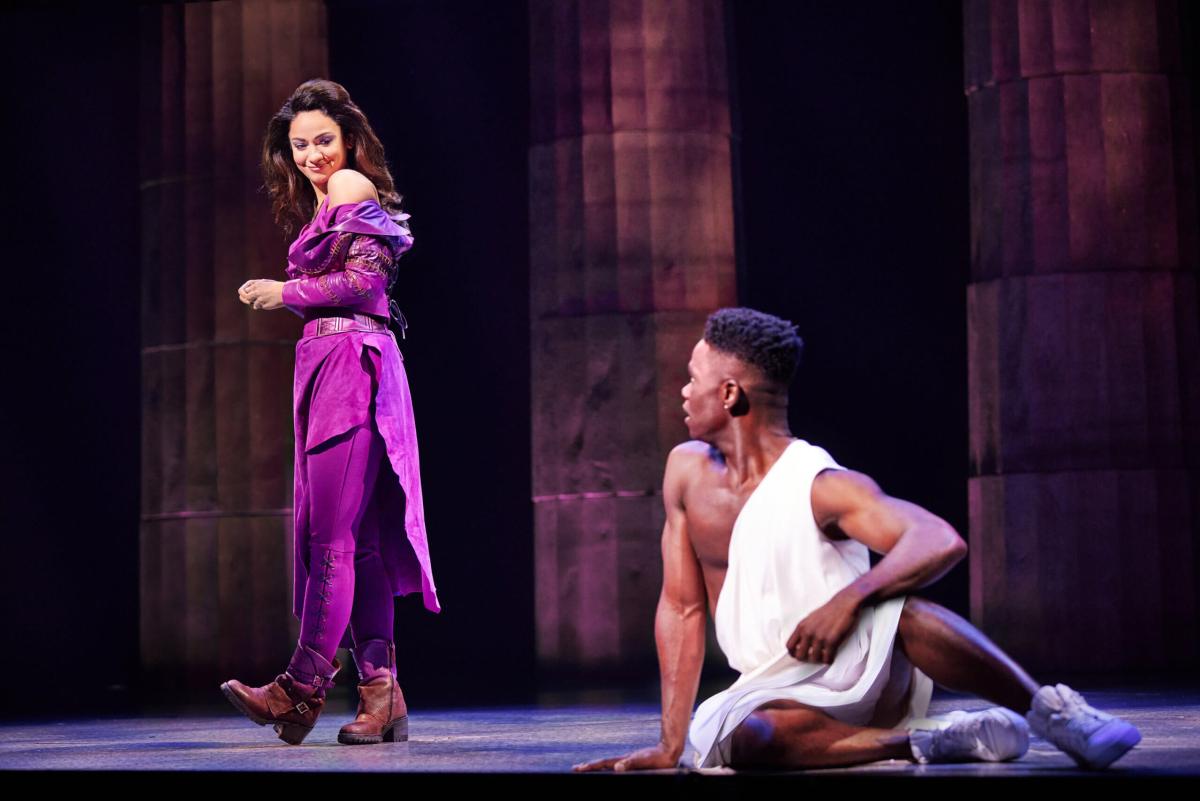 Isabelle McCalla as Meg and Bradley Gibson as Hercules in Disney's Hercules