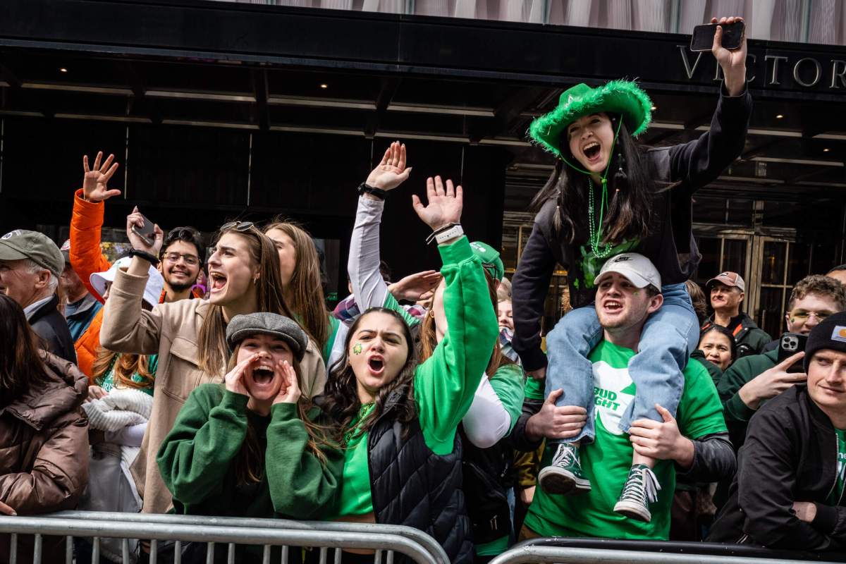 Revelers lined 5th Avenue for the annual St. Patrick's Day Parade