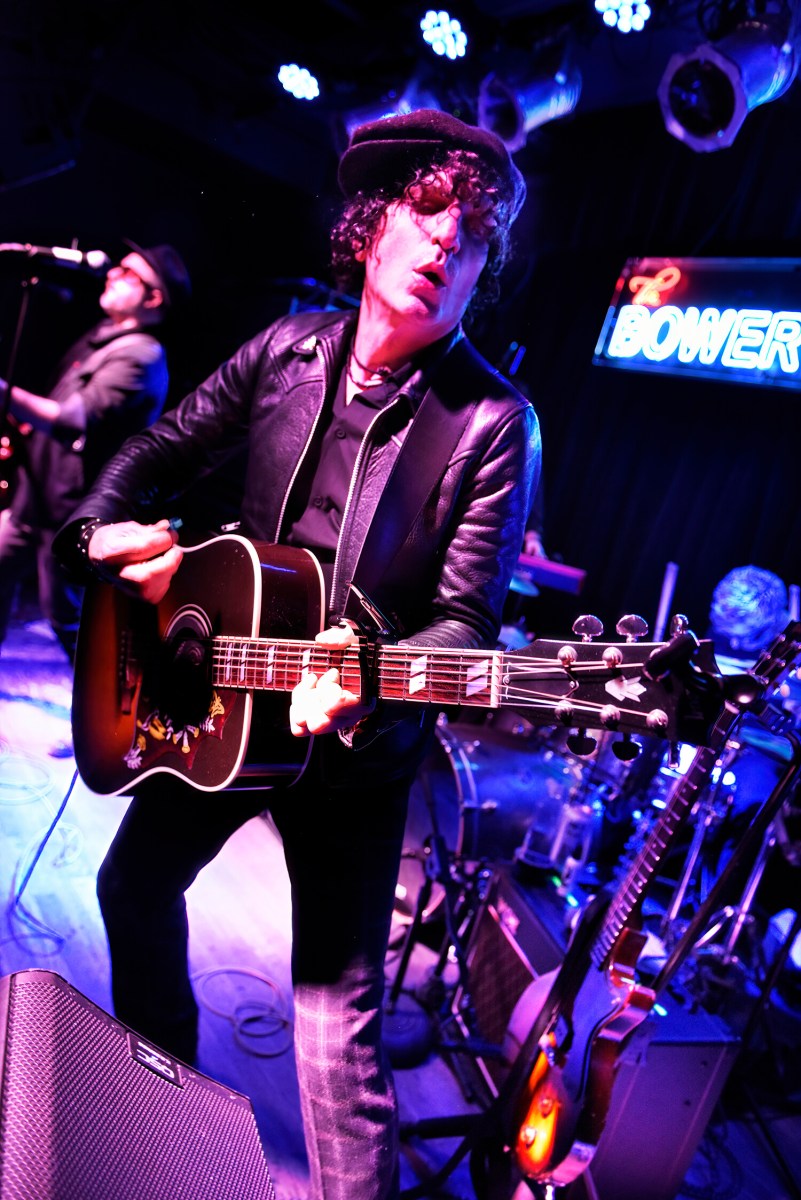 Jesse Malin warming up at Bowery Electric, one of the East Village clubs he co-owns.