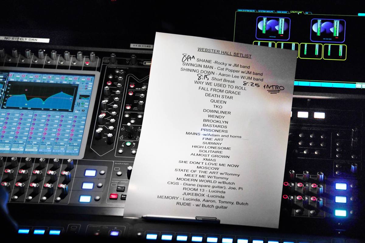 Webster Hall Setlist