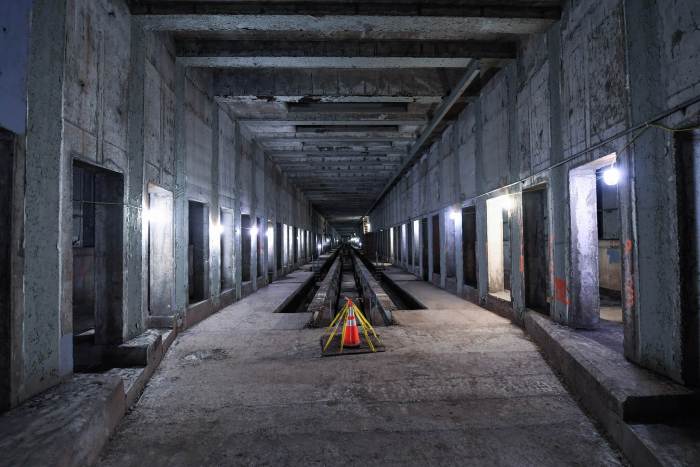 The Second Avenue Subway tunnel between 110th and 120th streets