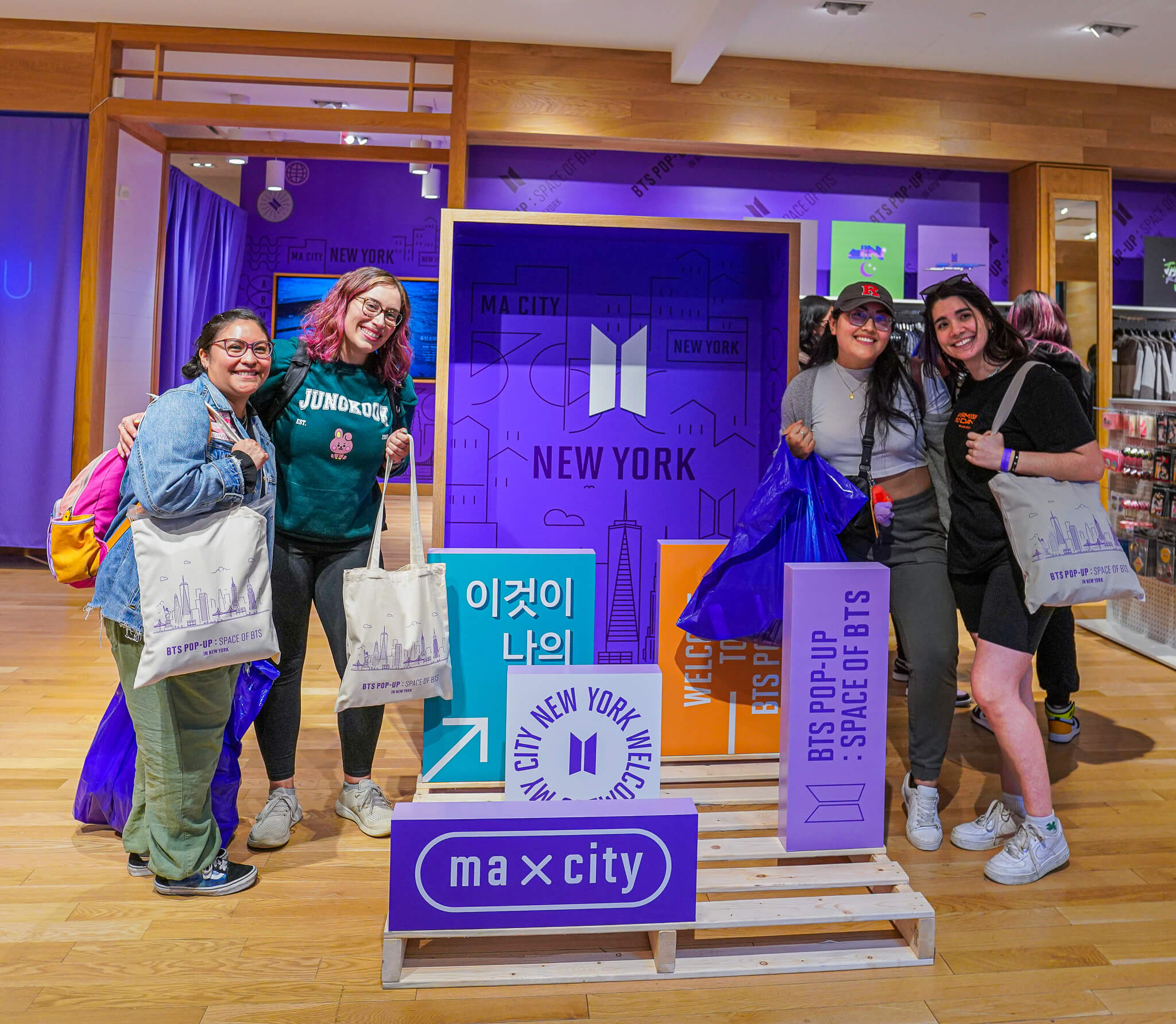 ‘All about loving each other’ BTS popup shop in Hudson Yards draws