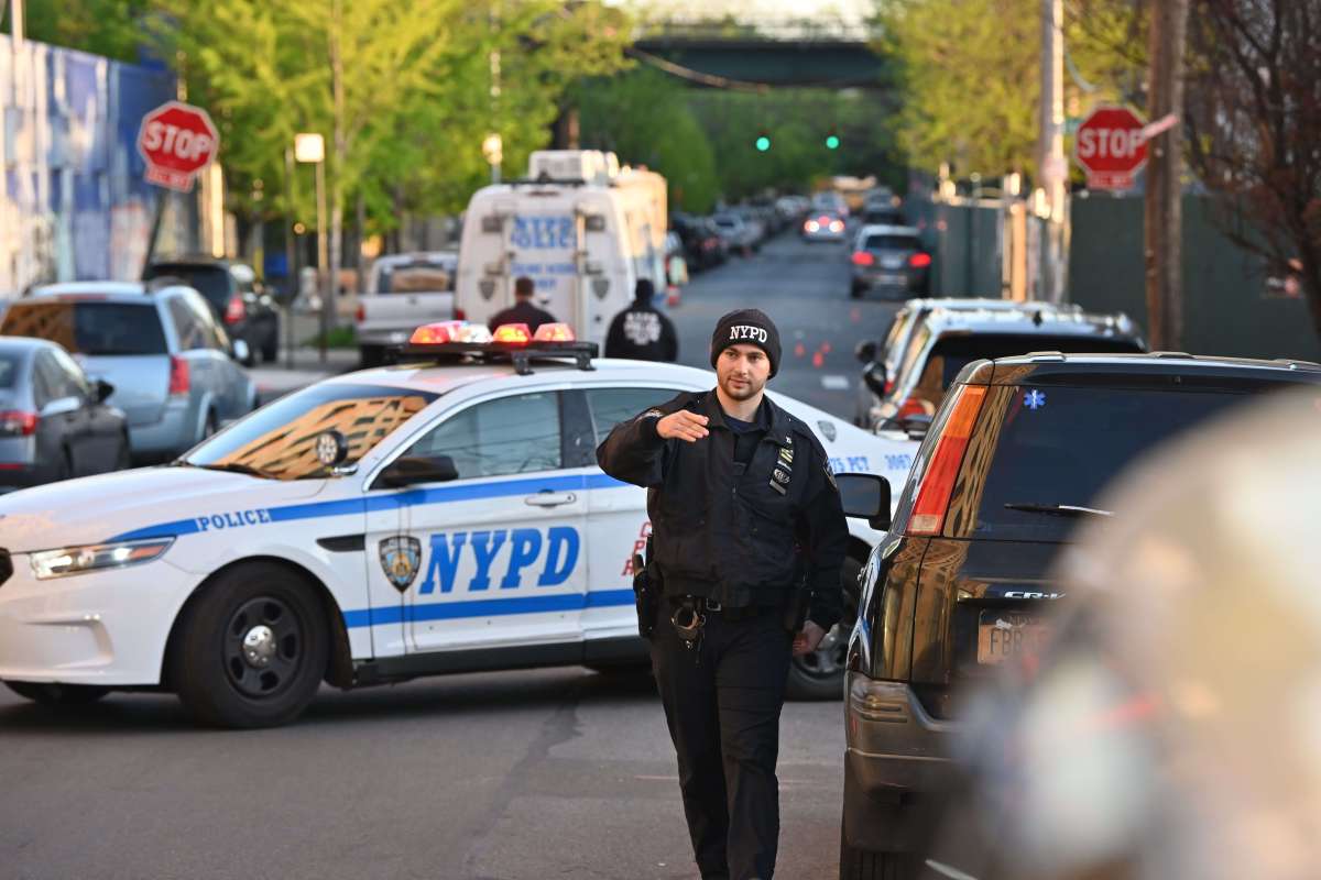 Police in Brooklyn guard drive-by shooting scene