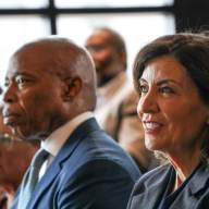 NYC elected official Eric Adams and Kathy Hochul announce affordable housing plan