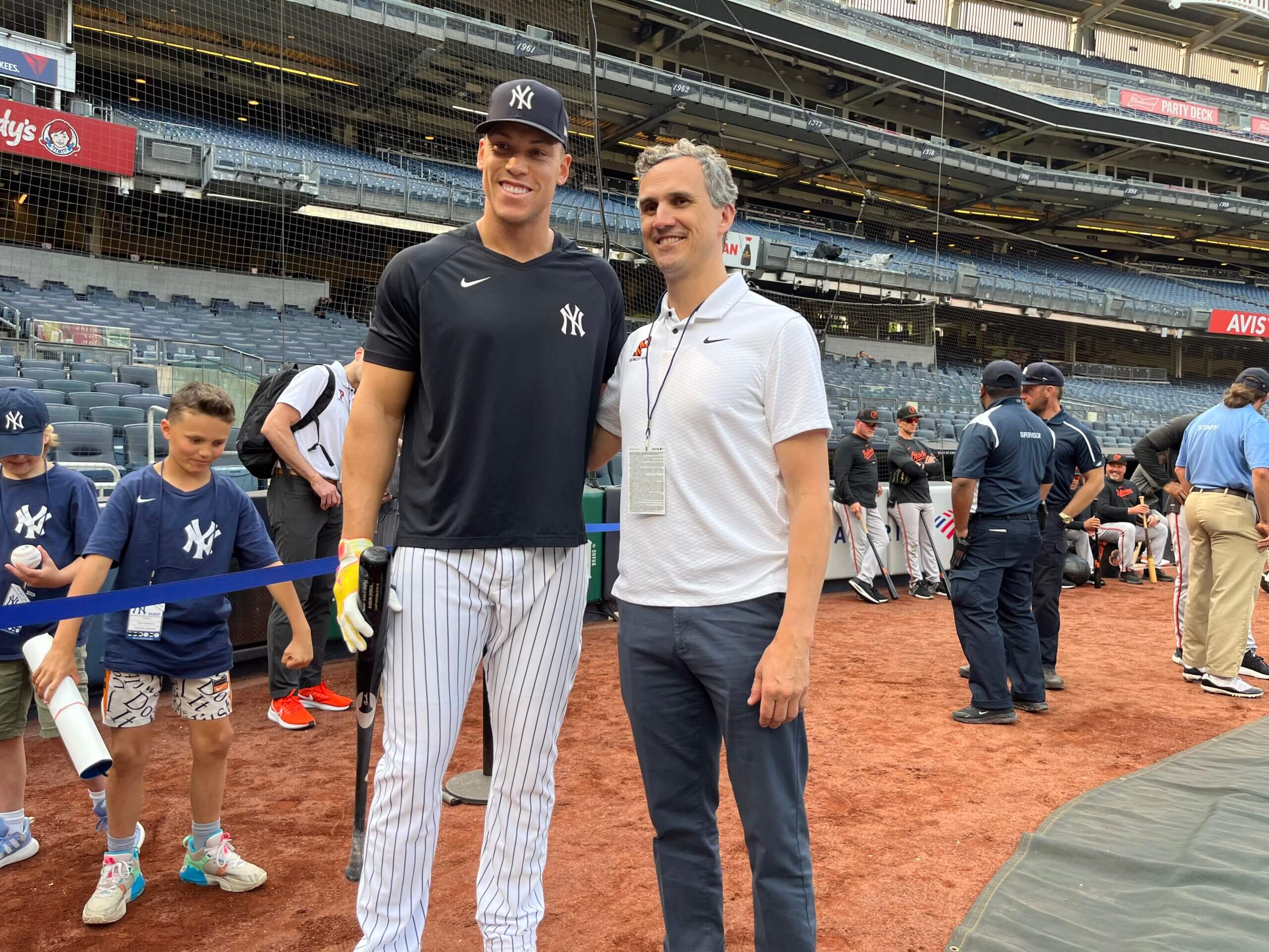 The newest @yankees fan! Told her I would take her to NYC and buy