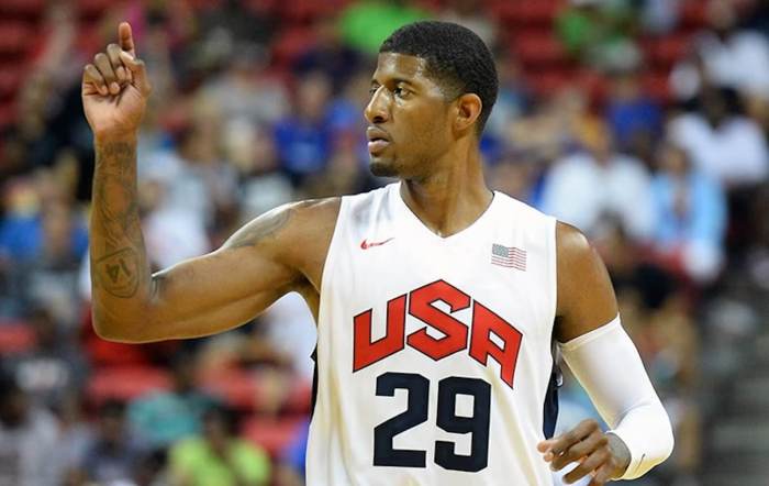 Paul George playing for Knicks coach Tom Thibodeau on Team USA