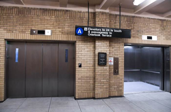 "Unstaffed" elevators to the A train platform