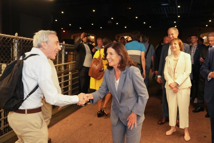 Governor Hochul greets Hudson Line commuters at Grand Central Terminal