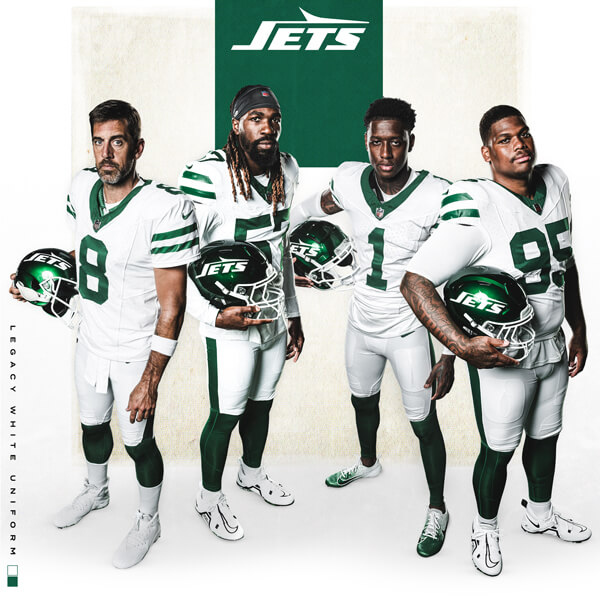 The New York Jets unveiled new uniforms for the 2023 NFL season