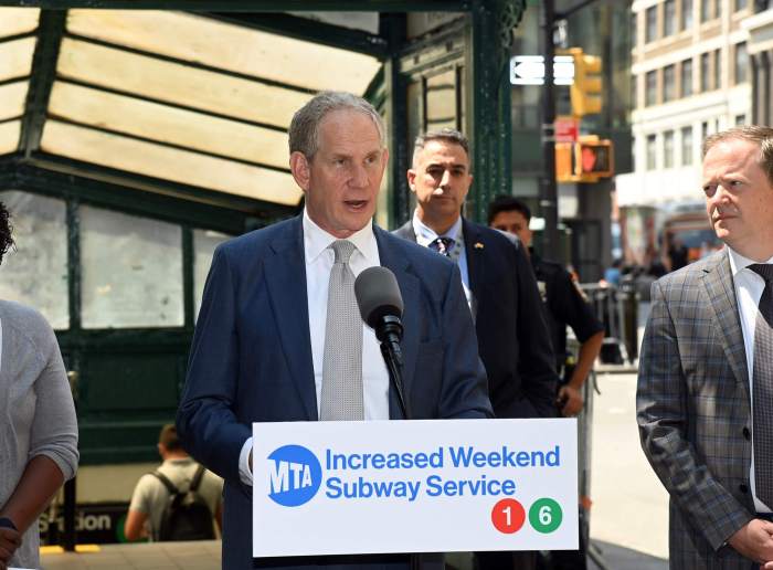 MTA Chair and CEO Janno Lieber announces weekend service