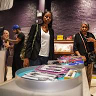 Customers in New York cannabis shop