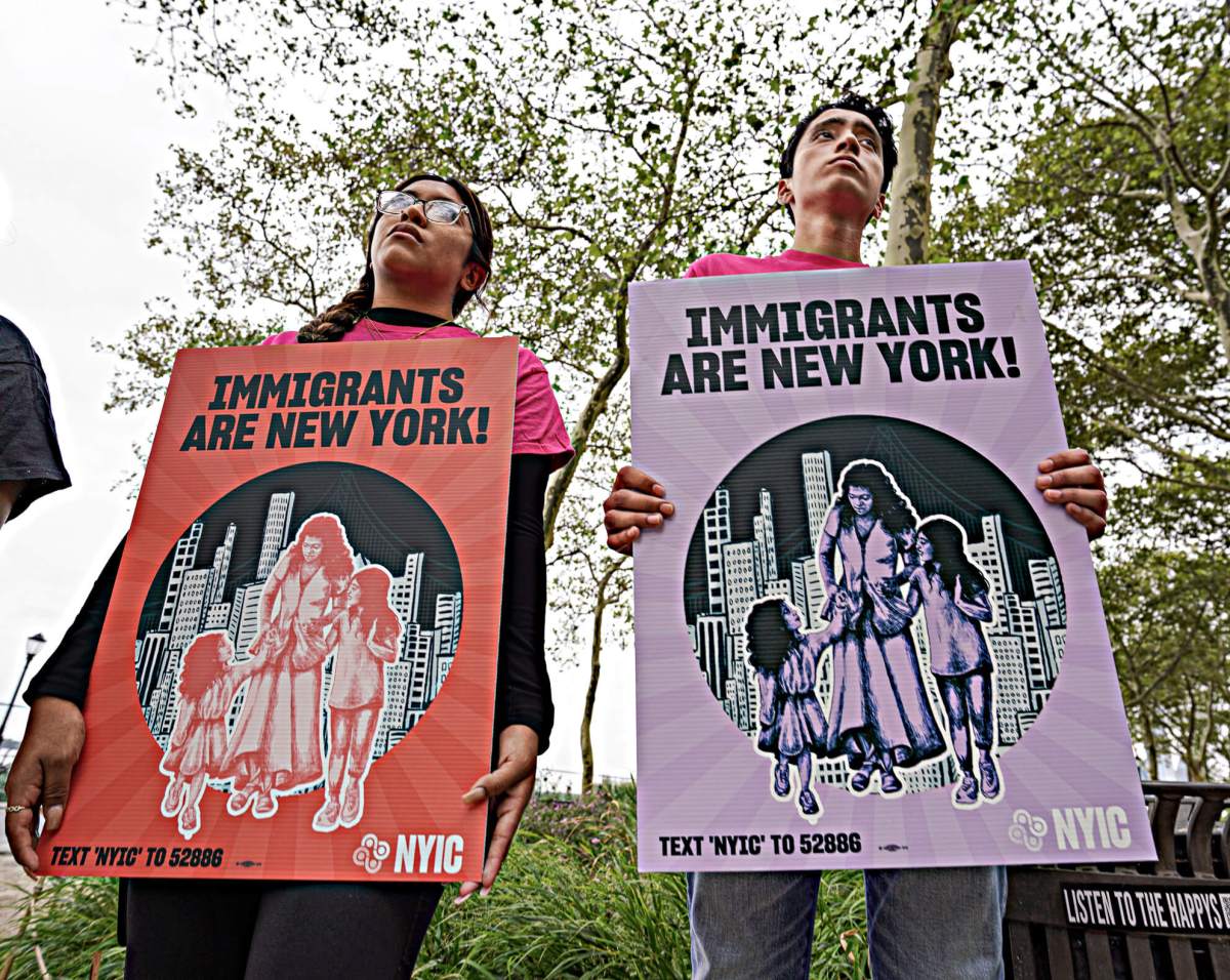 In August, protesters called for the state, city and federal governments to do more to help migrants obtain work visas.