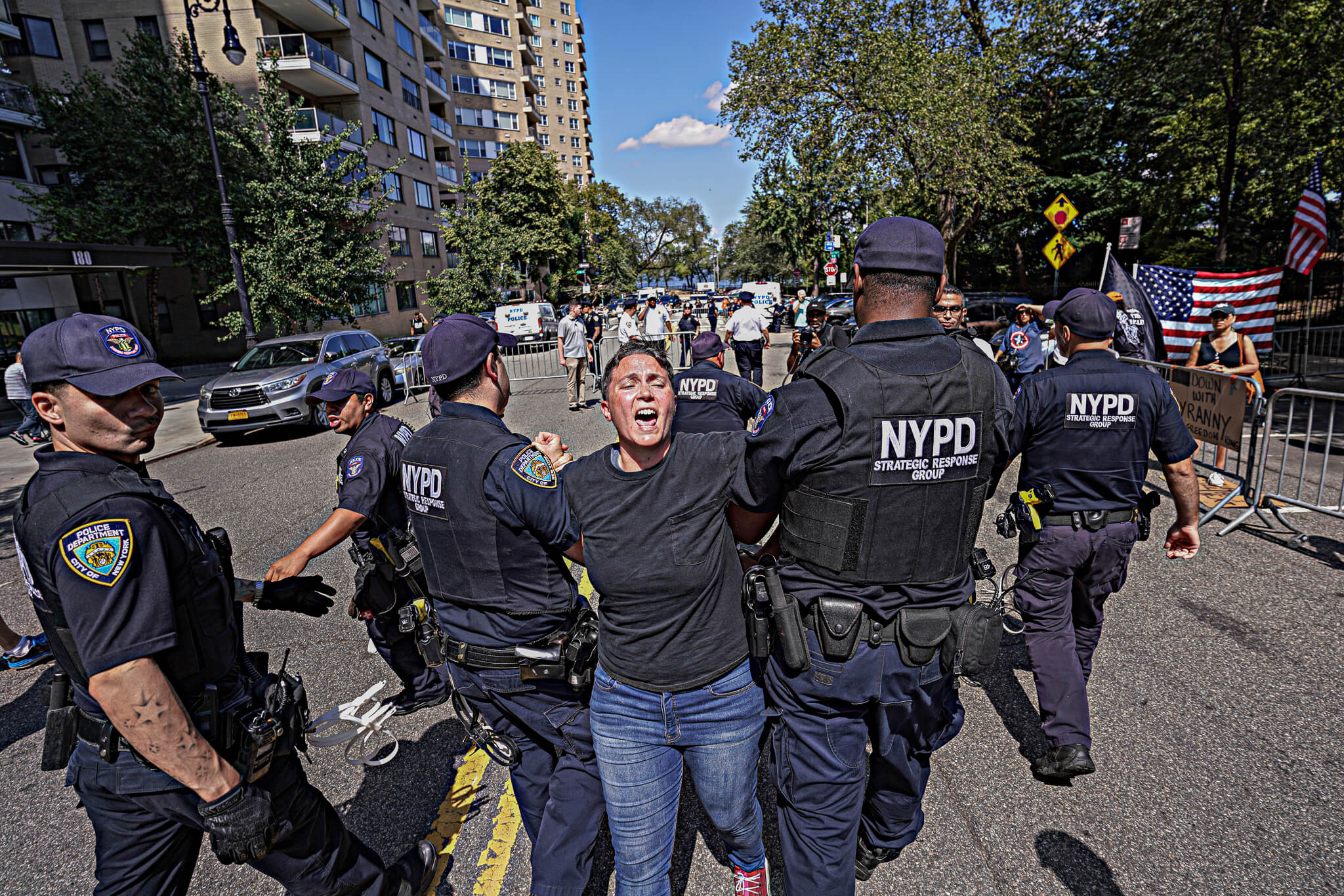 NYC Migrant Crisis: Protests Clash At Gracie Mansion