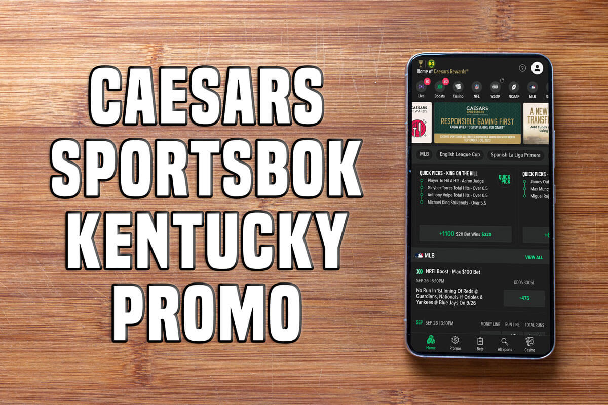Caesars Sportsbook Kentucky promo Deposit 20 for 100 launch bonus