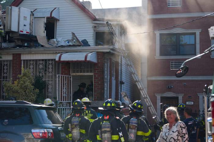 Firefighters rescued a civilan, two other civilans and a dog suffered injuries during a house fire at 196 Fountain Avenue.