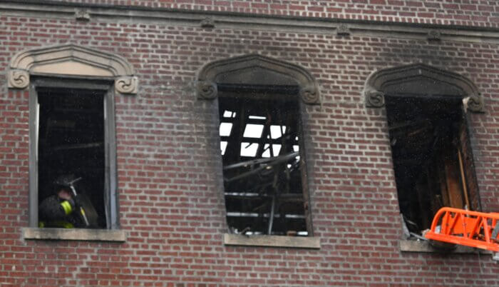 A look into the charred apartment