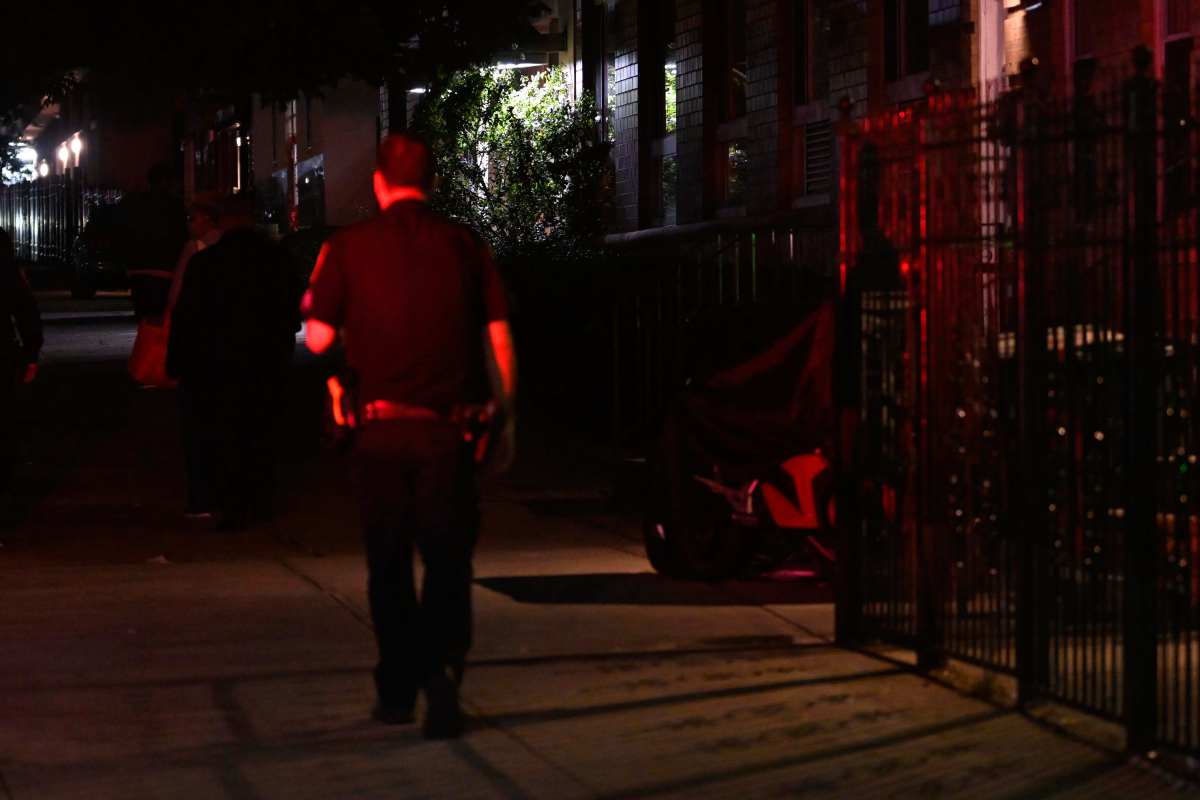 Police at Brooklyn shooting scene