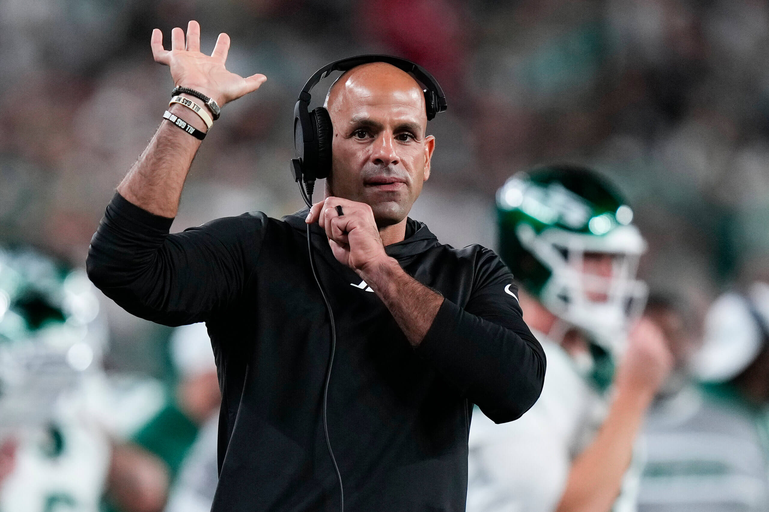 NFL fans adamant game is 'rigged' after controversial call which left New  York Jets coach Robert Saleh furious