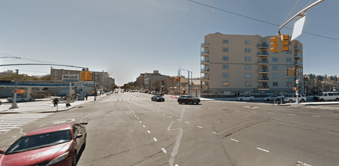 The intersection of Guider Avenue and Coney Island Avenue, where the motorcyclist crashed.