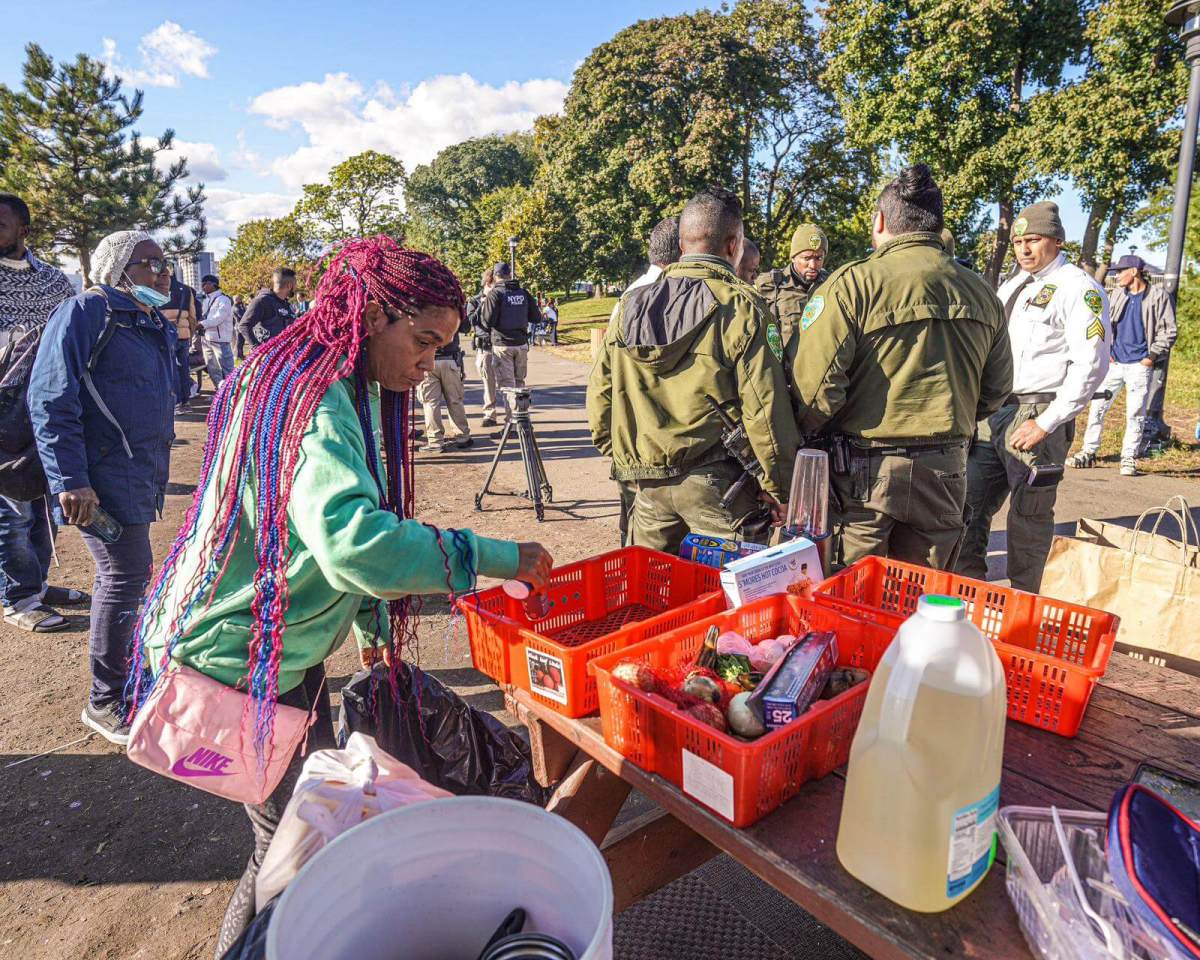 Illegal migrant market on Randall's Island