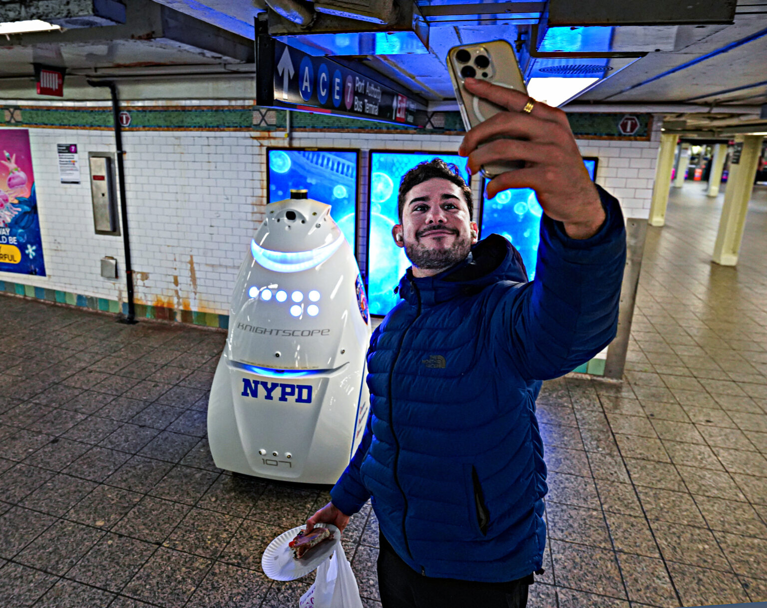 Selfies And Security Nypds Robotic Cop K Puts On A Times Square Show