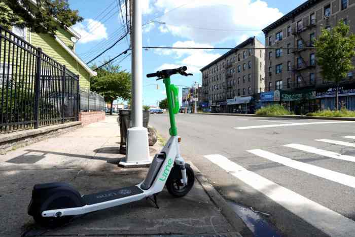 Lime electric scooter